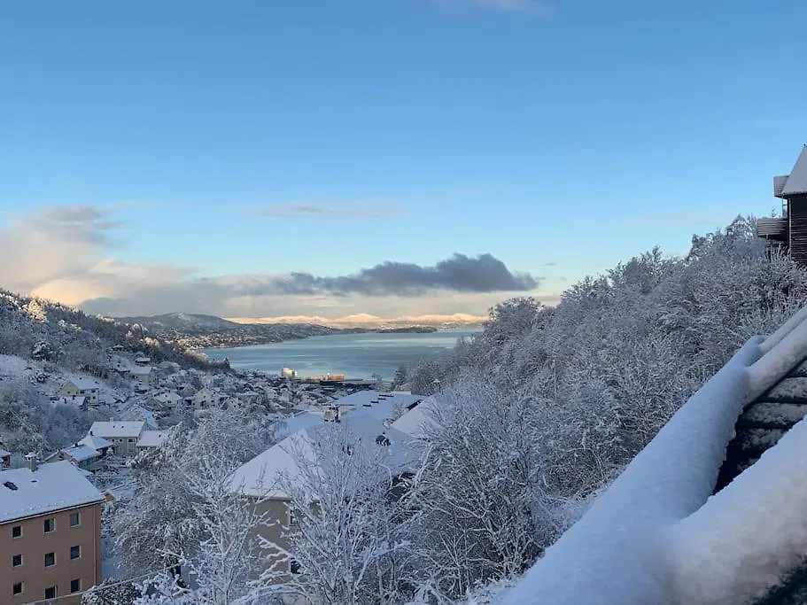 펜션 베르겐 Cosy House With Sunny Terrace, Garden And Fjord View 빌라 노르웨이